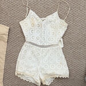 Lovers + Friends Cream Lace Dress
